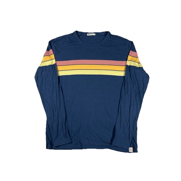 Marine Layer Other - Marine Layer Shirt Mens Medium Blue Jacob Long Sleeve Crew Tee Cotton Modal